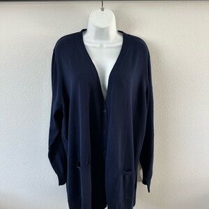 New Woman Within Navy Blue Cardigan Sweater size 2XL
